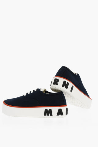 Low-top Sneakers With Logoed Platform Sole