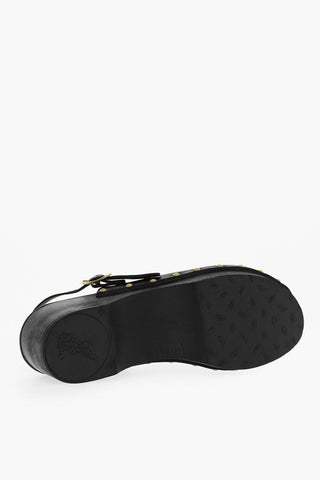 Sabot In Pelle Con Cinturino