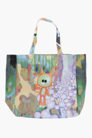 Watercolor Effect Shoulder Maxi Bag