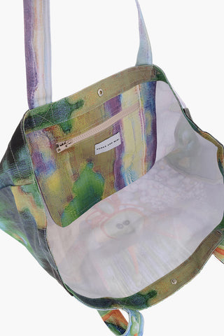 Watercolor Effect Shoulder Maxi Bag