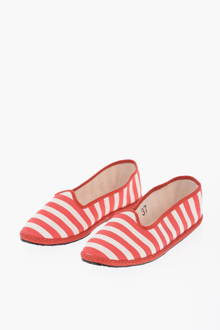 Ballerine Furlane Bicolore in Canvas a Righe