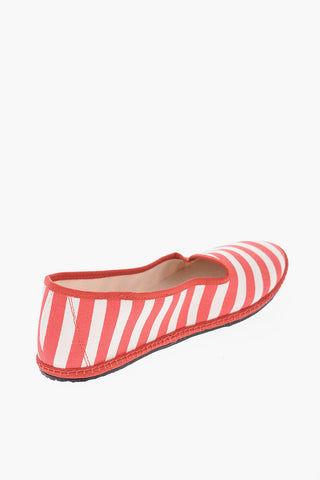 Ballerine Furlane Bicolore in Canvas a Righe