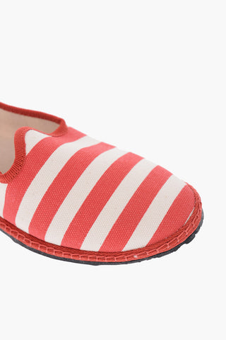 Ballerine Furlane Bicolore in Canvas a Righe