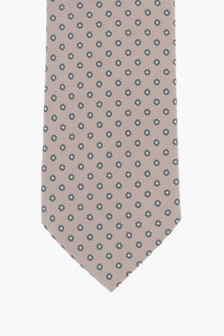 Silk Tie with Geometric Motif 