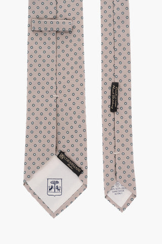 Silk Tie with Geometric Motif 