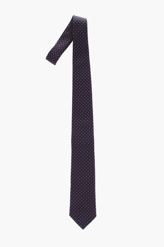 All-Over Checked Silk Tie