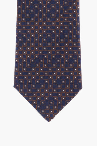 All-Over Checked Silk Tie