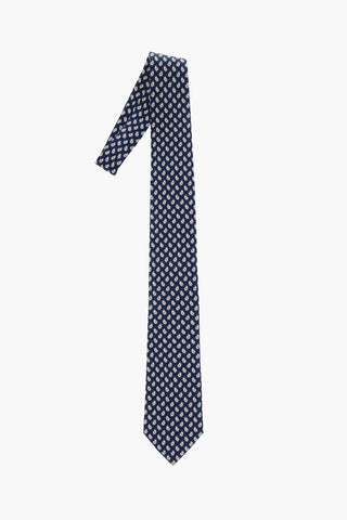 All-Over Paisley Motif Silk Tie