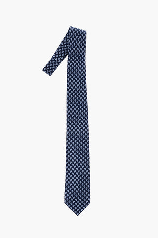 All-Over Paisley Motif Silk Tie