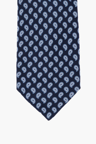 All-Over Paisley Motif Silk Tie