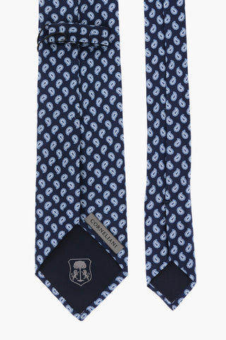 All-Over Paisley Motif Silk Tie