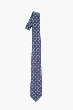 Krawatte Aus Seide Und Leinen Mit Paisley-Muster