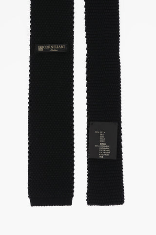 Cravatta in Seta e Cashmere in Tinta Unita