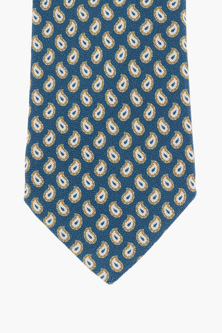 All-Over Paisley Motif Silk Tie