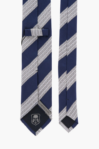 Regimental Striped Silk Blend Tie