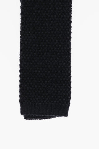 Cravatta in Seta e Cashmere in Tinta Unita
