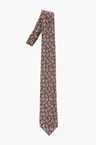 Paisley Motif Silk Tie
