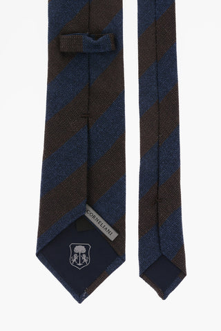 Regimental Striped Silk and Wool Kipper Tie