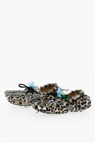 Mocassini In Cavallino PULI Con Frange E Strass
