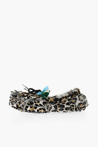 Mocassini In Cavallino PULI Con Frange E Strass