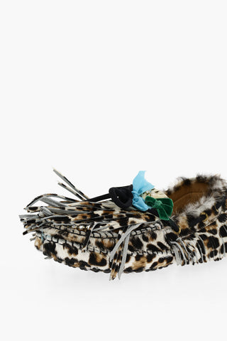 Mocassini In Cavallino PULI Con Frange E Strass