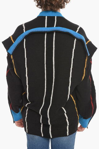 Contrasting Edge Wool Blend FOLDING Sweater