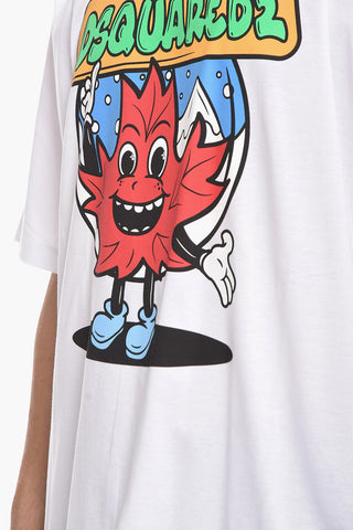 Crew Neck SNOWGLOBE Cotton T-Shirt