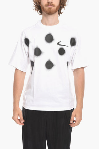 NIKE X OFF WHITE T-shirt Girocollo con Stampa Effetto Spray
