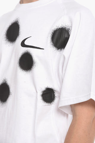 NIKE X OFF WHITE T-shirt Girocollo con Stampa Effetto Spray