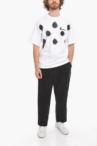 NIKE X OFF WHITE T-shirt Girocollo con Stampa Effetto Spray