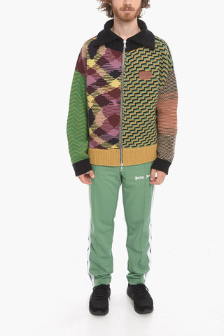 MISSONI Cotton PATCHWORK Sweater with Front Zip