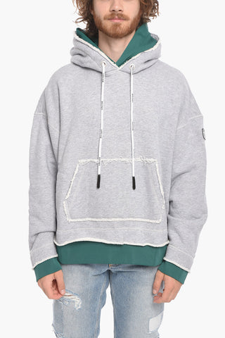 Double-layered PXP Hoodie with Raw Cut Edges