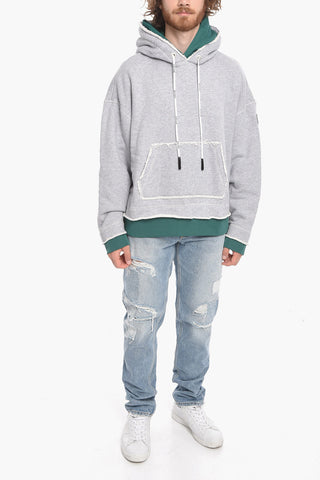Double-layered PXP Hoodie with Raw Cut Edges