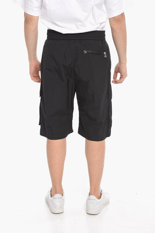 Nylon Cargo Shorts with Logo