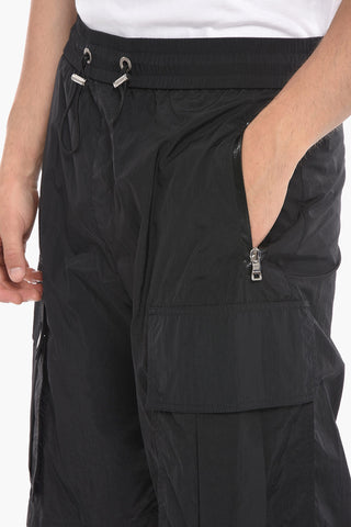 Nylon Cargo Shorts with Logo