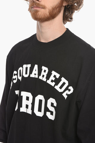 Crew Neck BROS T-Shirt with Cuffs