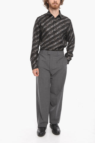 TAILORING Pantaloni Straight Leg in Misto Lana
