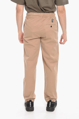 Pantaloni Chino in Cotone con Elastico in Vita