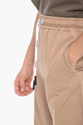 Pantaloni Chino in Cotone con Elastico in Vita