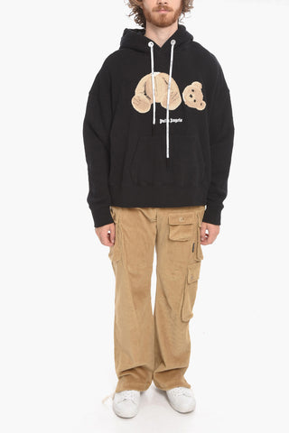 Felpa Hoodie BEAR con Applicazione in Spugna