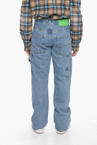 SEASONAL Wide Leg Denims with Patches 28cm