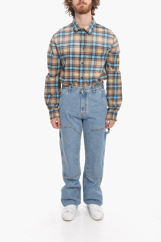 SEASONAL Wide Leg Denims with Patches 28cm