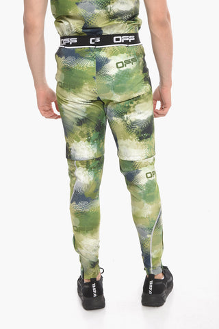 ACTIVE Logoed Elastic Waistband Tech Fabric Leggings