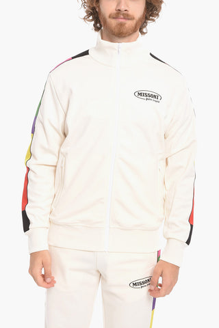 MISSONI Felpa Mock Neck con Bande a Contrasto