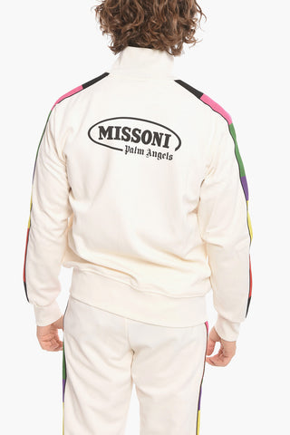 MISSONI Felpa Mock Neck con Bande a Contrasto