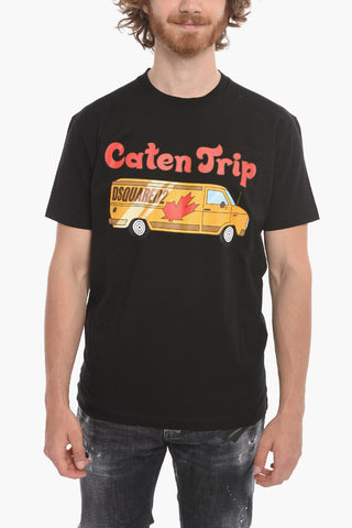 Crew Neck CATEN TRIP Cotton T-Shirt