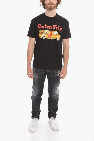 Crew Neck CATEN TRIP Cotton T-Shirt