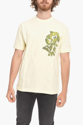 T-shirt Girocollo con Stampa Floreale