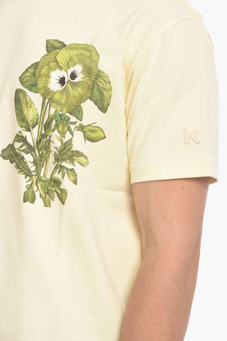 T-shirt Girocollo con Stampa Floreale