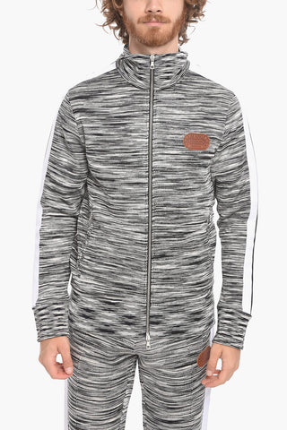 MISSONI Mock Neck Knitted Sweatshirt with Front Zip